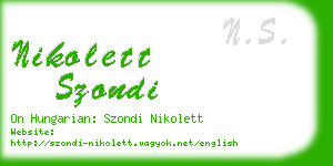 nikolett szondi business card